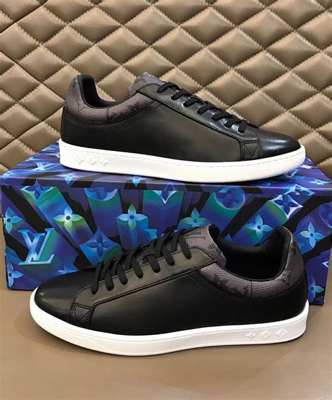 louis vuitton black sneakers men|louis vuitton men's casual sneakers.